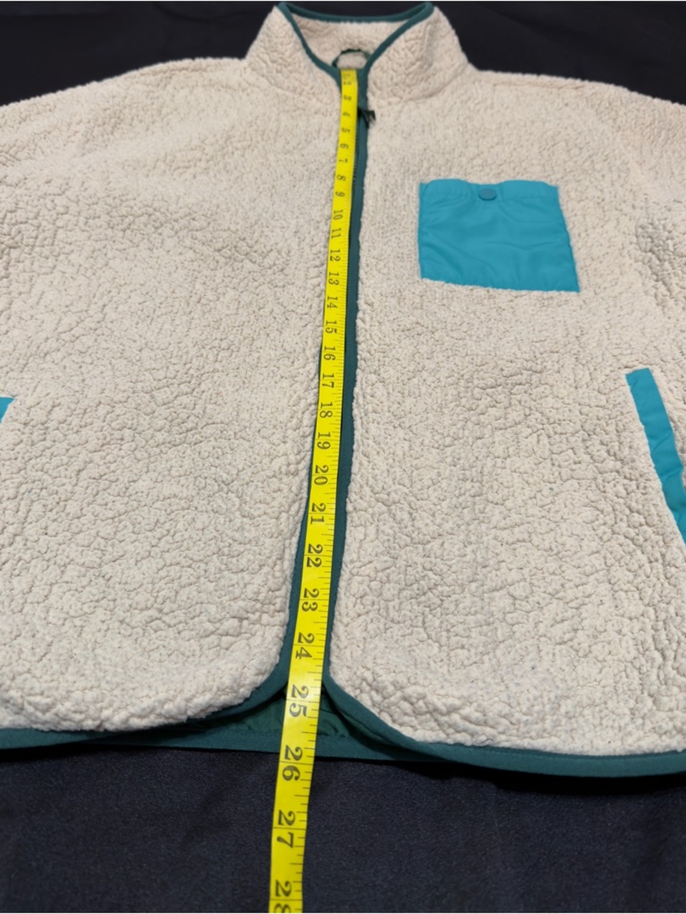 LEGO x Target Sherpa Fleece Jacket Size M Cream/Green - Picture 6 of 7